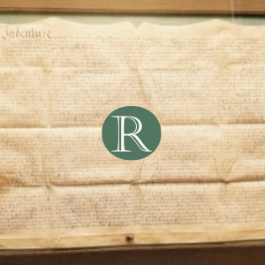 Before the deed, real estate indenture written on sheepskin.